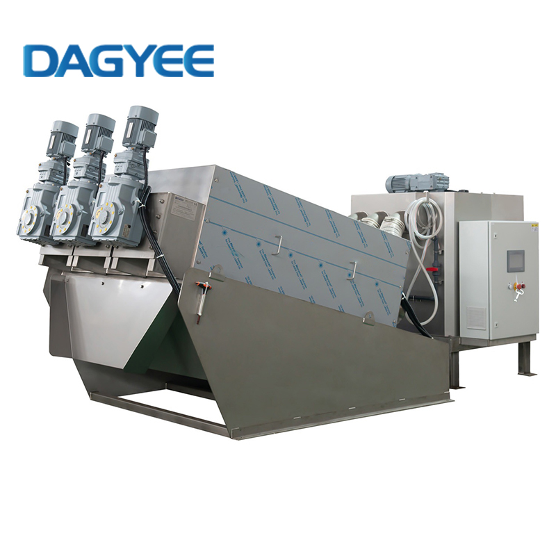 Multiplate Sludge dehydrator with Automatic poly dosing system
