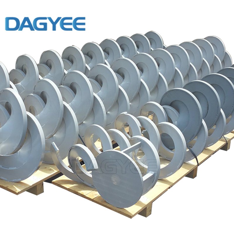 Engineered Shaftless Screw Conveyors Parts Flight Auger Heavy Gauge Helicoid Manufacturing Environmental Wastewater Heavy Duty