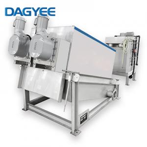 Continuous operation spiral sludge dewatering equipment