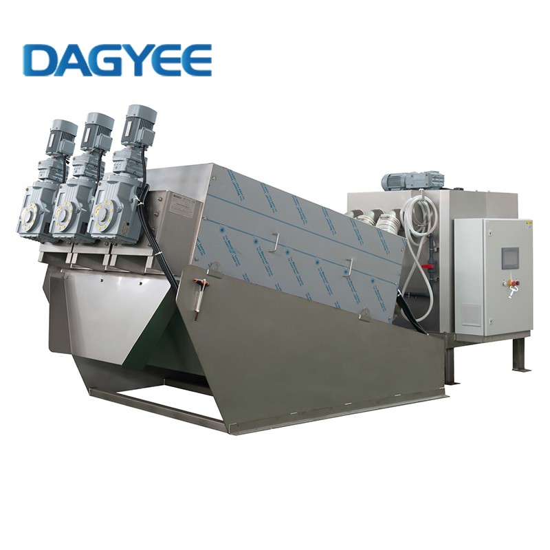Screw Type Dehydrator Press Mechanical Cake Multipal Stack Disc Dewatering Wastewater