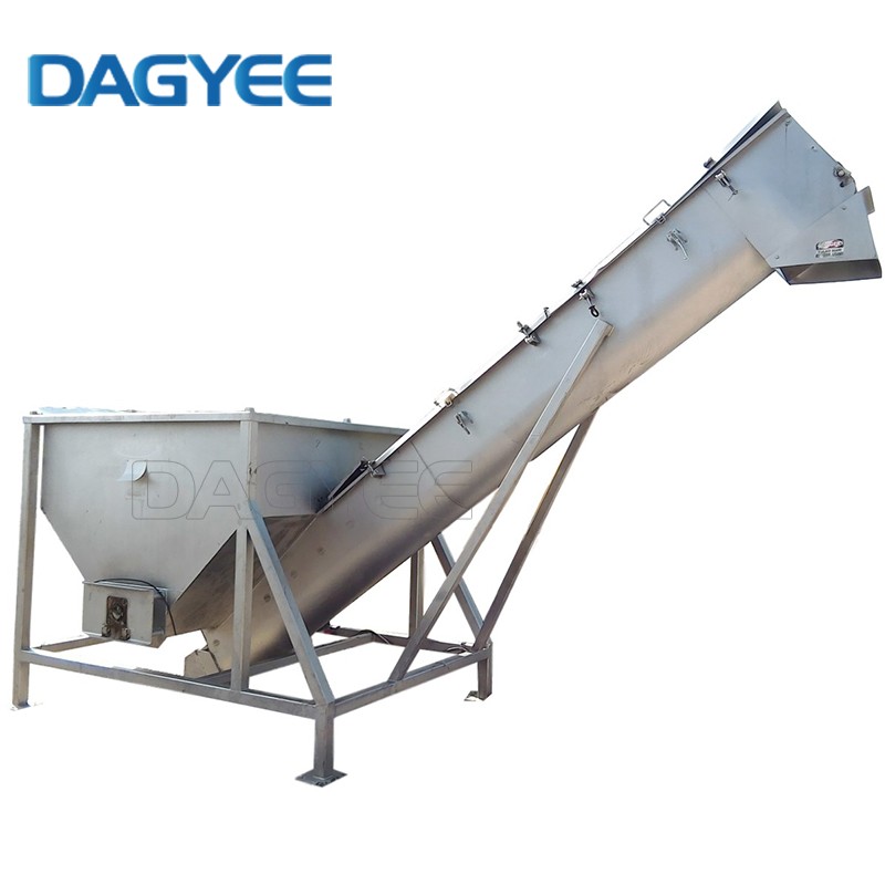 Mixing Compacting Animal Feeds Automatic Stainless Steel Shaftless Screw Conveyor