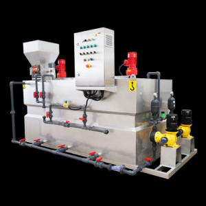 Skid Mounted Compact Polymer Dosing System Automatic Dry Powder Mixing Unit For Small Space Polymer Preparation Unit