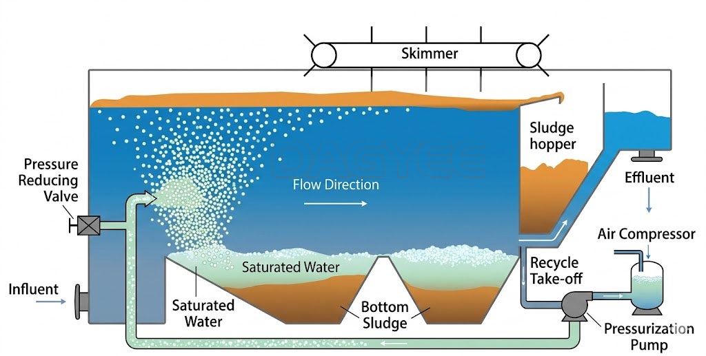ventajas del sistema DAF en clarificación de agua industrial