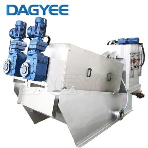 Máquina deshidratadora de lodos de tornillo sin obstrucciones y bajo mantenimiento screw sludge dewatering machine