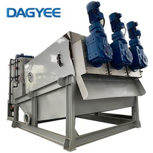 Equipo compacto deshidratador de lodos municipales e industriales screw sludge dewatering machine