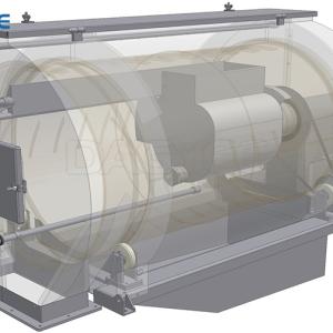 Pantalla giratoria de tambor con alimentación interna para EDAR y plantas de tratamiento