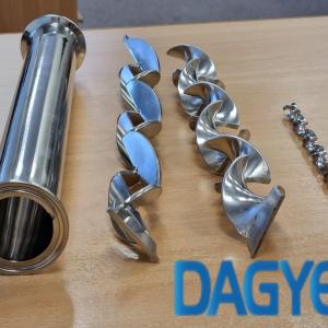 Санитарный статический смеситель DAGYEE для пищевой молочной и фармацевтической промышленности Ra≤0,8 мкм электрополировка низкое сдвиговое усилие CIP совместимый Tri Clamp